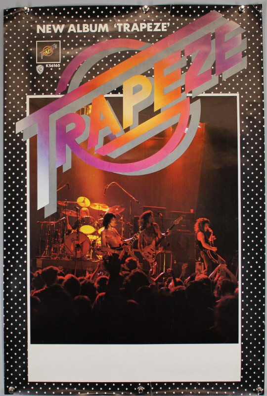 Deep Purple Glenn Hughes Trapeze Poster Original UK Promo 1976 front