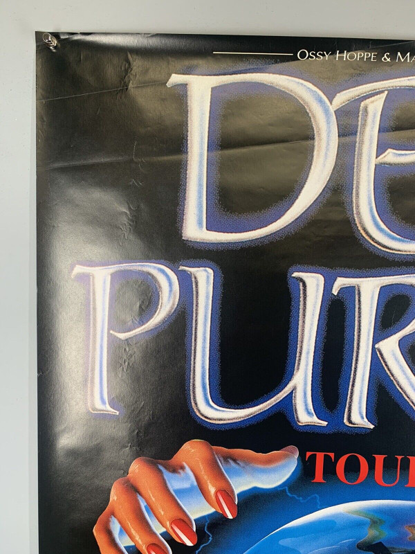 Deep Purple Poster Original Promo Slaves And Masters Tour Freiburg Germany 1991