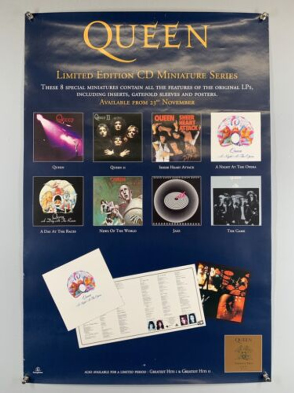 Queen Freddie Mercury Poster Original Promo Cd Miniature Series 1998 Front