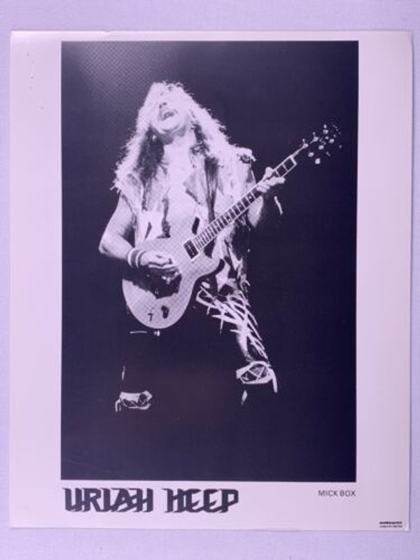 Uriah Heep Mick Box Photo Vintage Official Legacy Records Promo Circa 1990s front