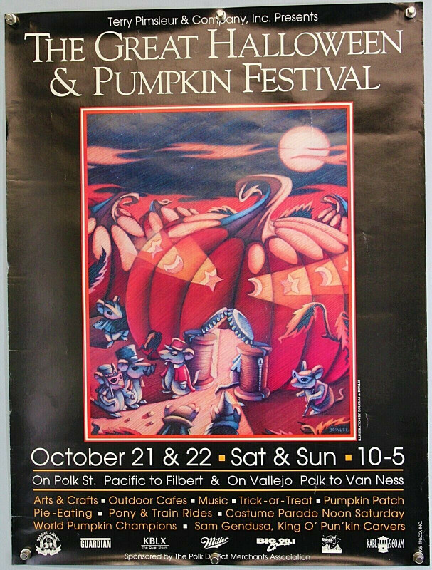 Halloween Poster The Great Halloween And Pumpkin Festival San Francisco 1995 front