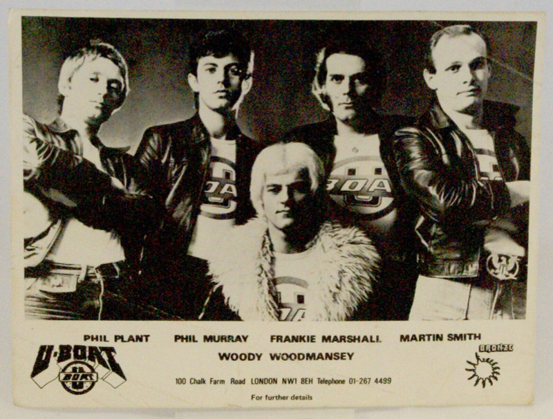 Woody Woodmansey U-Boat Post Card Original Bronze Records Promo 1977 front