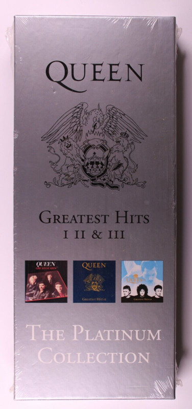 Queen Freddie Mercury 3CD + VHS Withdrawn Greatest Hits I II & III Sealed 2003 Front