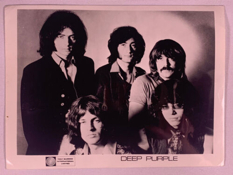 Deep Purple Photo Vintage Promo Tony Barrow Int Ltd Circa 1970 Front