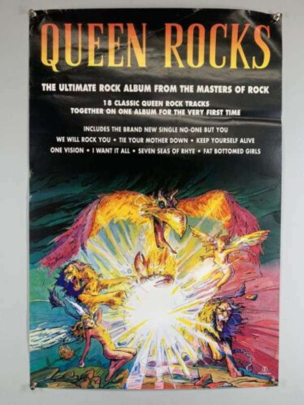 Queen Freddie Mercury Poster Original Promo Parlophone Queen Rocks 1997 front