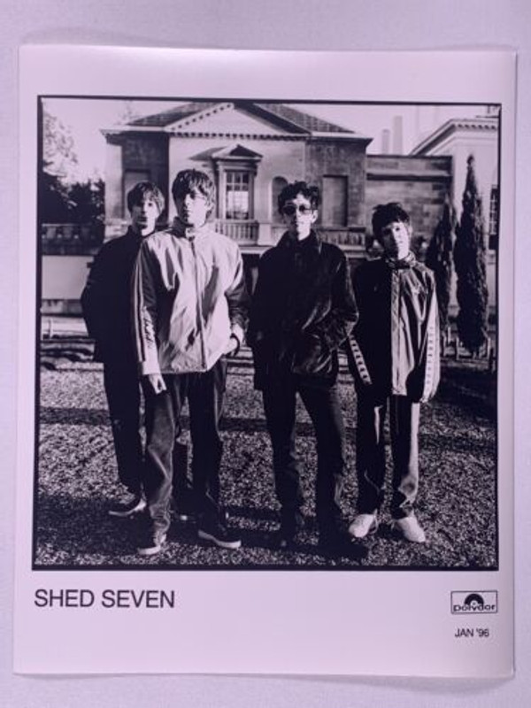 Shed Seven Photo Vintage Official Polydor Records Promo January 1996 front
