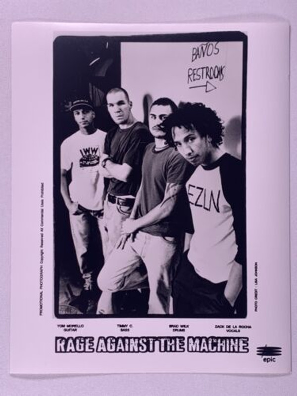 Rage Against The Machine Photo Official Epic Promo Circa 1990s front