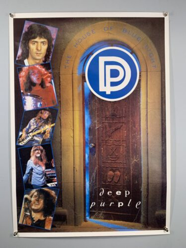 Deep Purple Gillan Blackmore Poster Promo House Of The Blue Light 1987 front