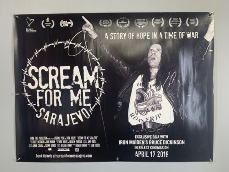 Iron Maiden Bruce Dickinson Poster Original Promo Scream for Me Sarajevo 2018 front