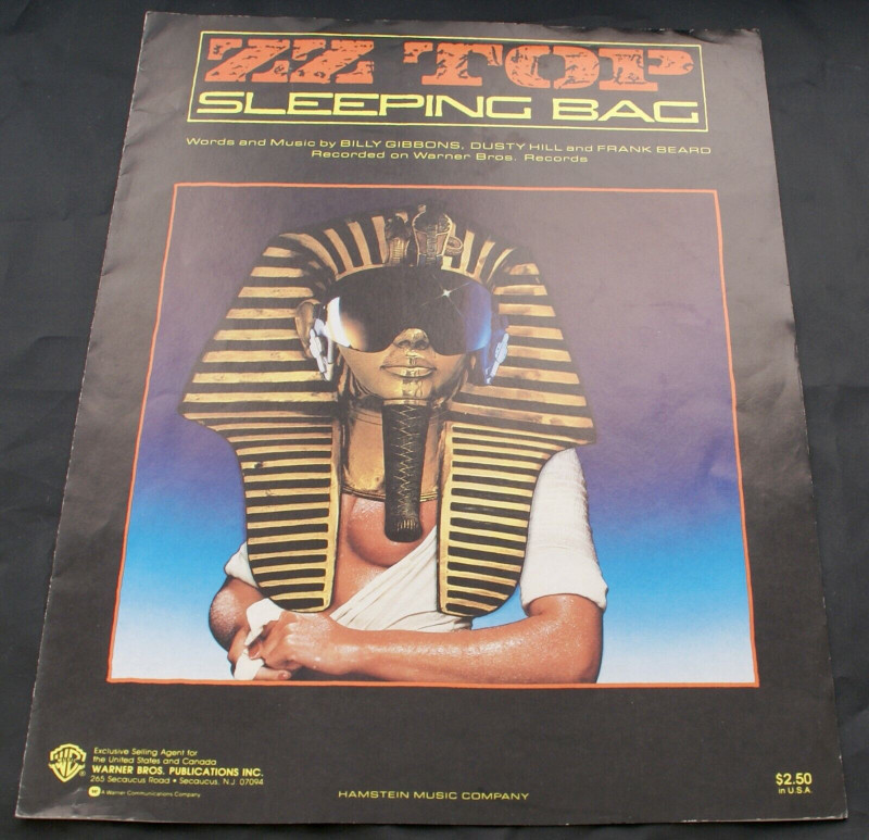 ZZ Top Sheet Music Sleeping Bag Hamstein Music Company 1985 front