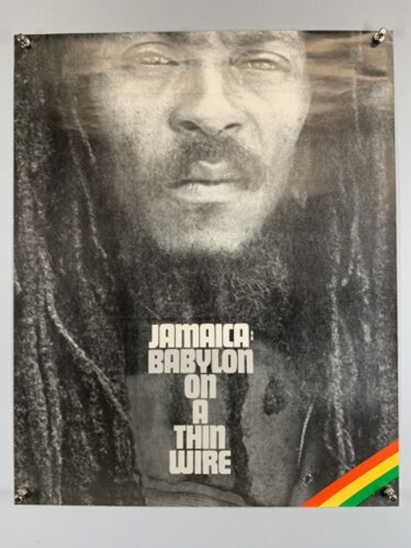 Bob Marley Poster Original Vintage Promo Jamaica Babylon on a Wire Book  1977 #3 front