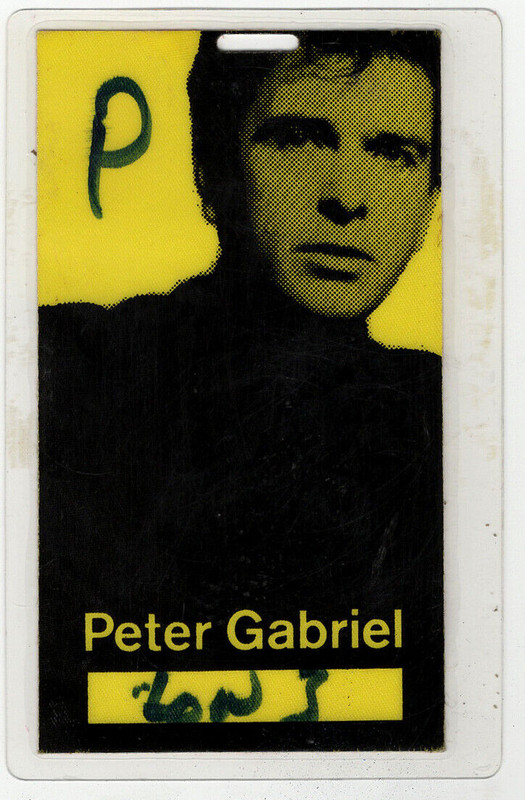 Genesis Peter Gabriel Pass Ticket Original Vintage So Tour 1987 Front