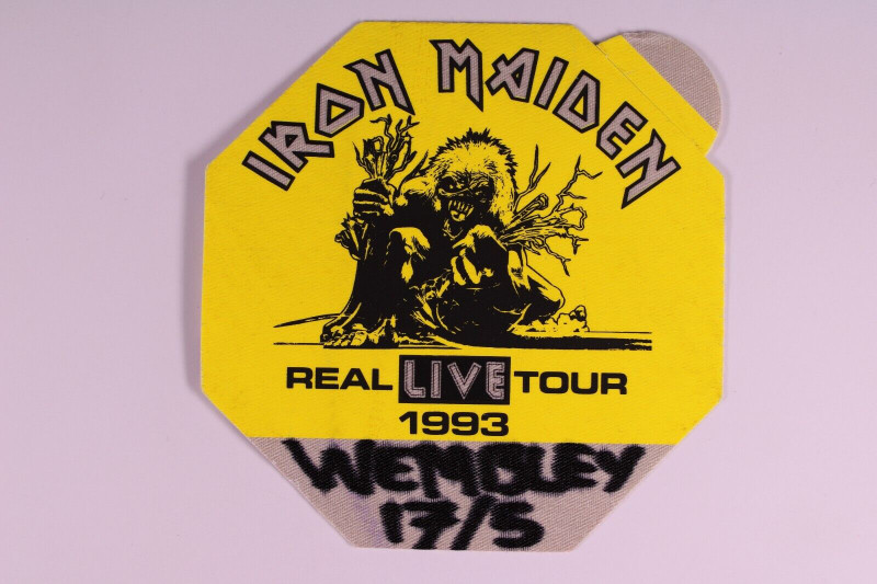 Iron Maiden Ticket Pass Original Real Live Tour Wembley 1993 #1 front