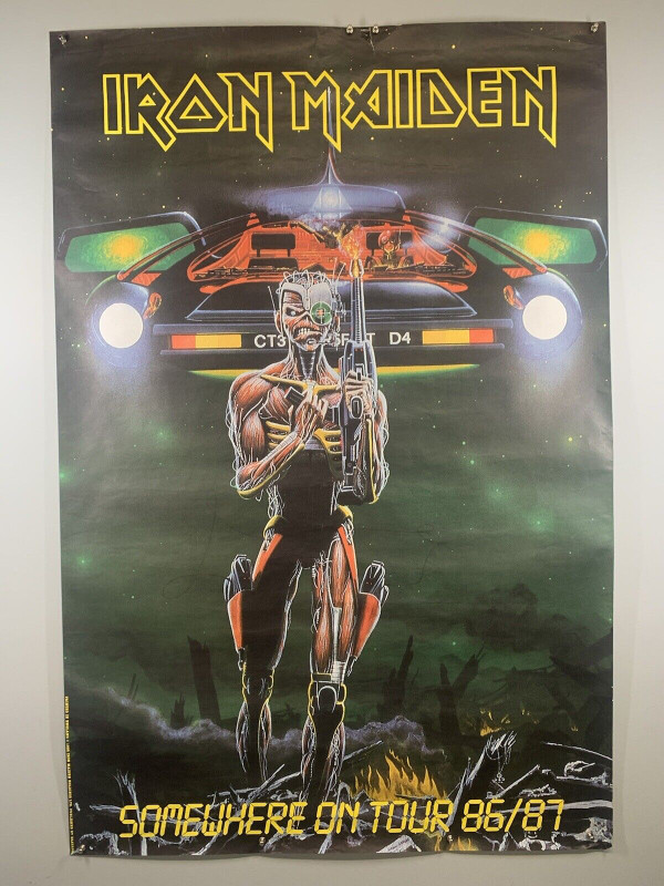Iron Maiden Poster Original Promo Somewhere On Tour 1986/87 front