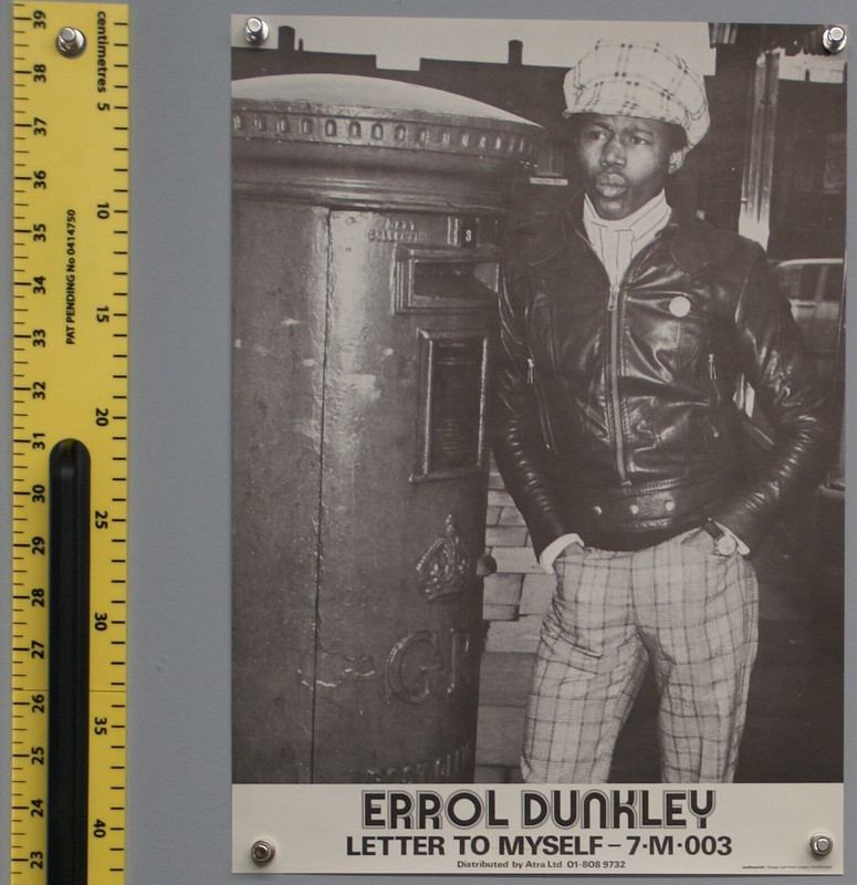 Errol Dunkley Poster Original Promo Atra Ltd Walkerprint Letter To Myself 1973 front