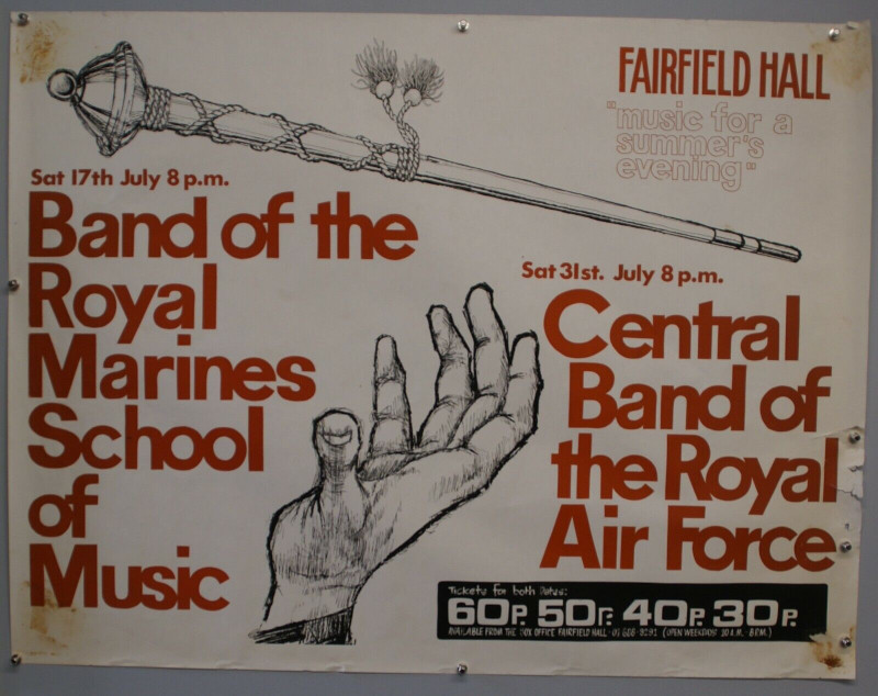 Band Of The Royal Marines Band Of The Royal Airforce Poster Croydon London 1971 front