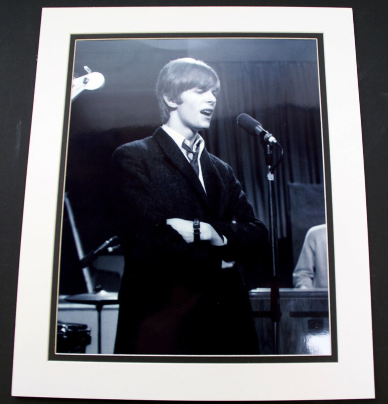 David Bowie and The Buzz Photo Repro 10" x  8" Double Mounted Marquee Club 1966 Front