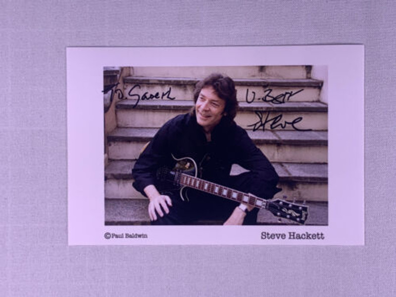 Genesis Steve Hackett Signed Photo Original Promo Circa 2010's Front
