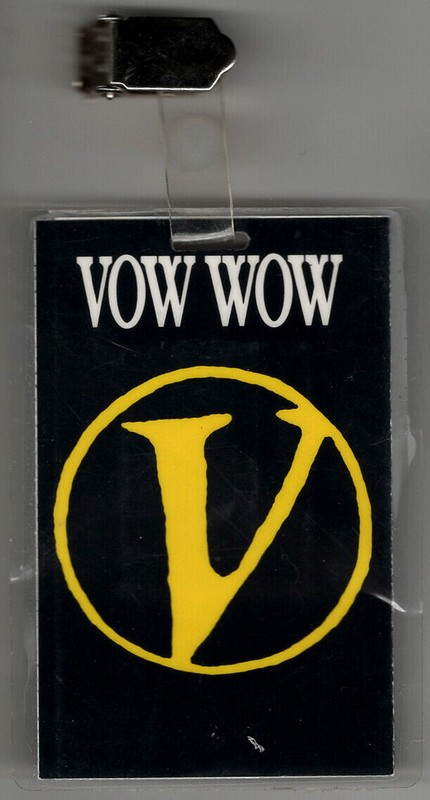 Vow Wow Bow Wow The Jam Pass Staff Vintage Original Circa 1987 front