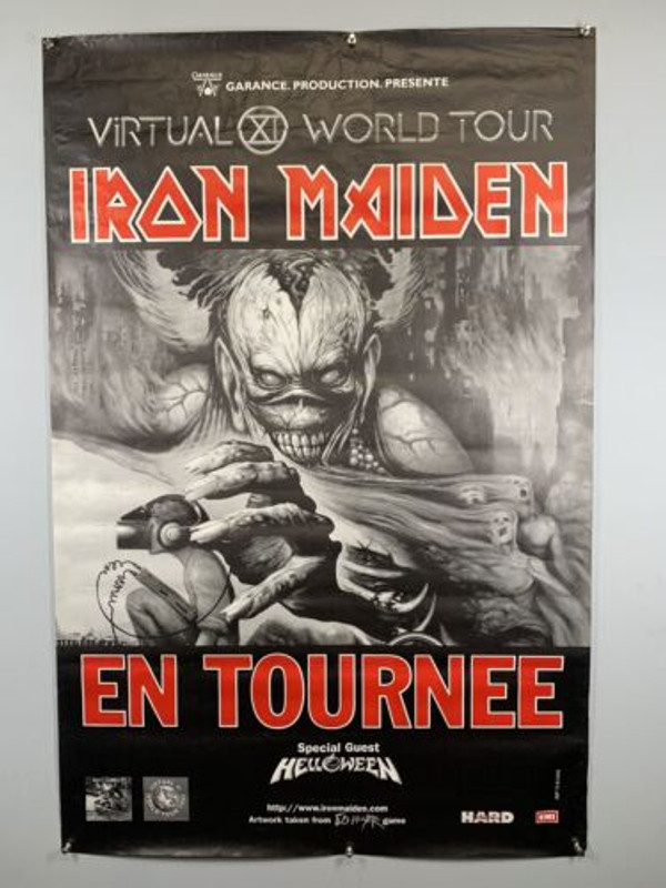 Iron Maiden Poster Vintage Original Promo Virtual XI World Tour France 1998 front