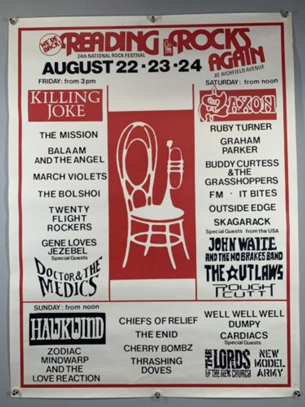 Reading Festival Poster Hawkwind Killing Joke The Mission Vintage 1986 front