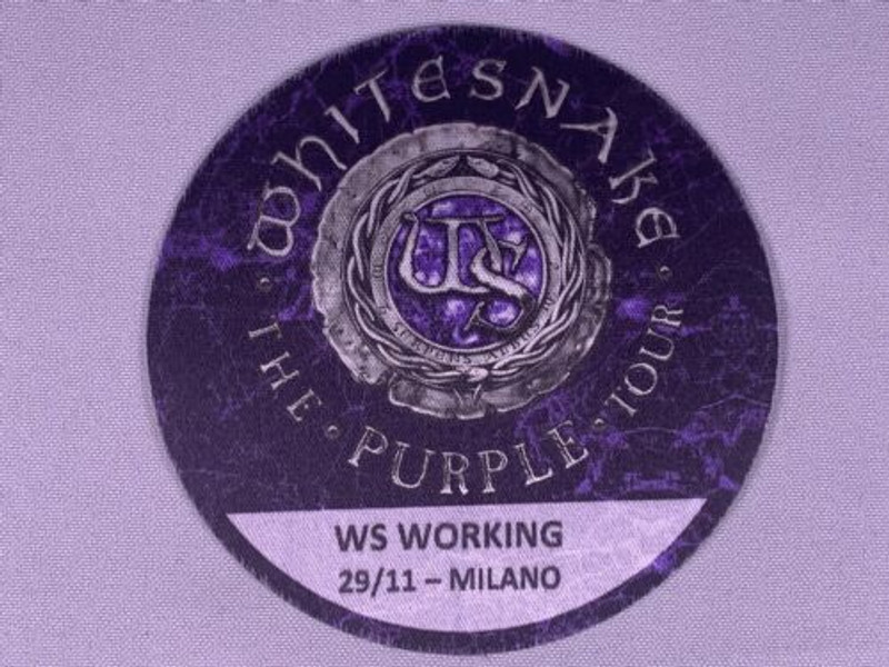 Whitesnake Ticket Pass Vintage Original The Purple Tour Milan Italy 2015 Front