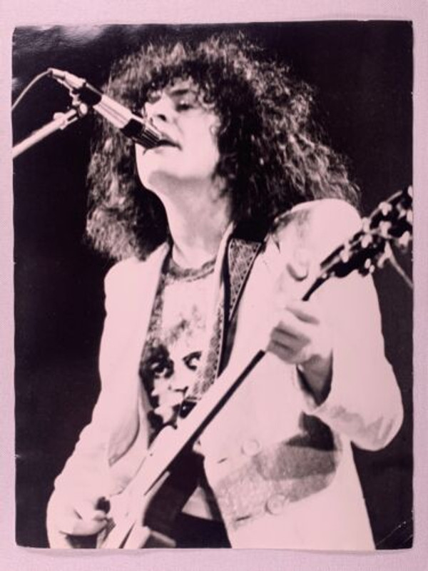 T-Rex Marc Bolan Photo Promo Original Vintage Stamped to Verso Circa early 70s Front