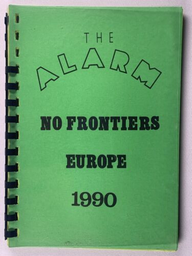 The Alarm Itinerary Original Vintage No Frontiers Europe Tour 1990 Front