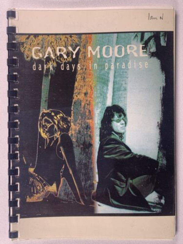 Gary Moore Itinerary Original Vintage Dark Days In Paradise Tour 1997 Front