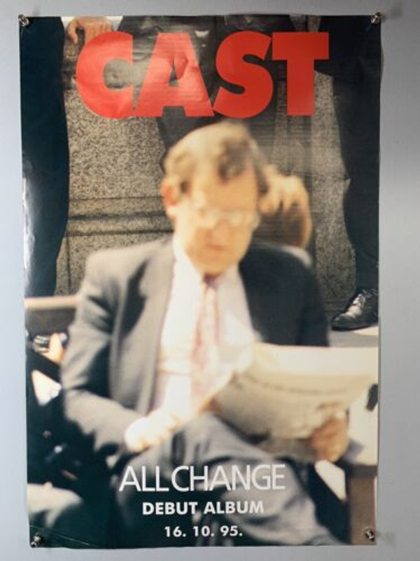 Cast John Power Poster Vintage Original Debut Album Promo All Change 1995 front