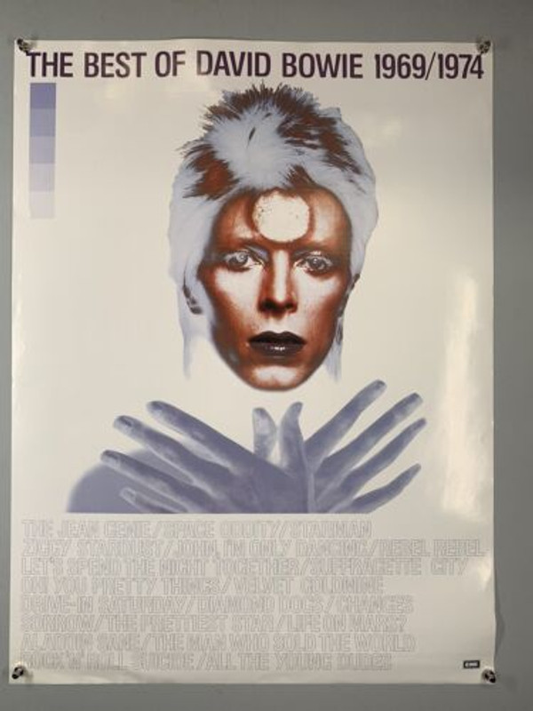 David Bowie Poster Original Vintage EMI UK Promo The Best Of  1969/1974 1999 front