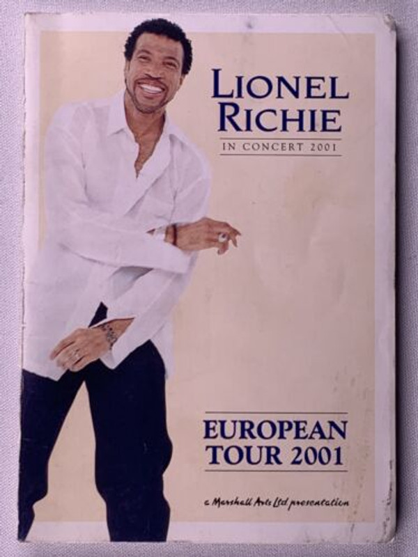 Lionel Richie Commodore Itinerary Original Vintage In Concert European Tour 2001 Front