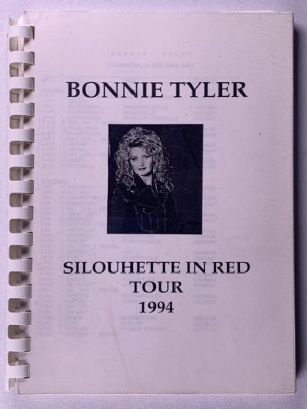 Bonnie Tyler Itinerary Original Silhouhette In Red Tour Germany Norway 1994 Front
