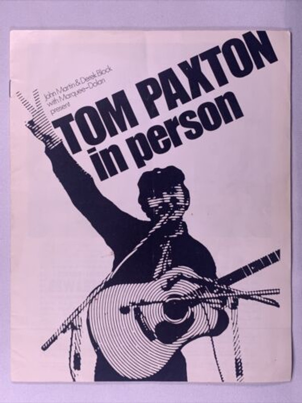 Black Sabbath Yes Tom Paxton Programme Original In Person Marquee Club 1970 Front