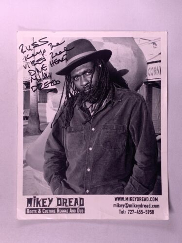 Mikey Dread Signed Photo Originall Roots And Culture Reggae And Dub Circa 1983 Front