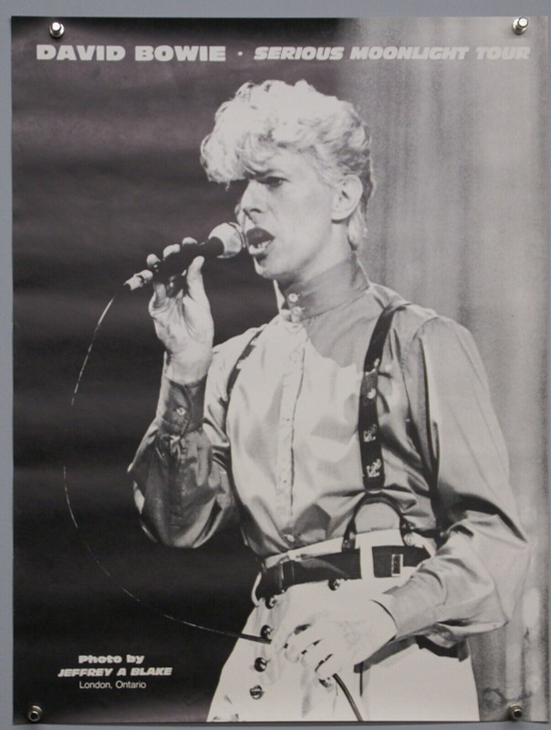 David Bowie Poster Original By Jeffrey A Blake Serious Moonlight Tour 1984 #2 front