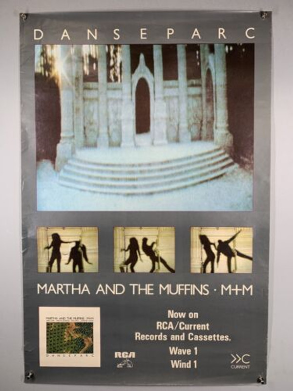 Martha and the Muffins Poster Original Vintage RCA Records Promo Danseparc 1983 Front