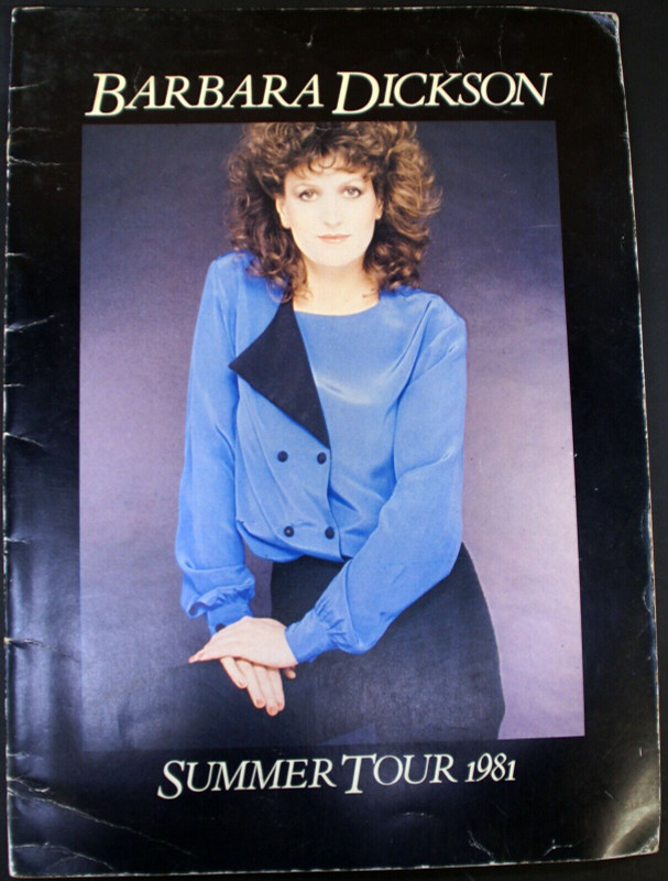 Barbara Dickson Programme And Merchandise Flyer Original  Summer Tour 1981 Front