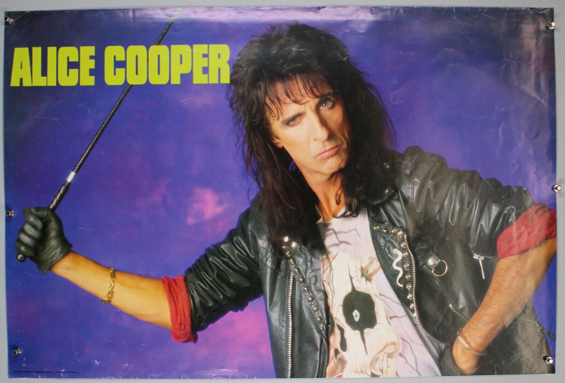 Alice Cooper Poster Original Officially Licenced Brockum Printed in England 1989 Front