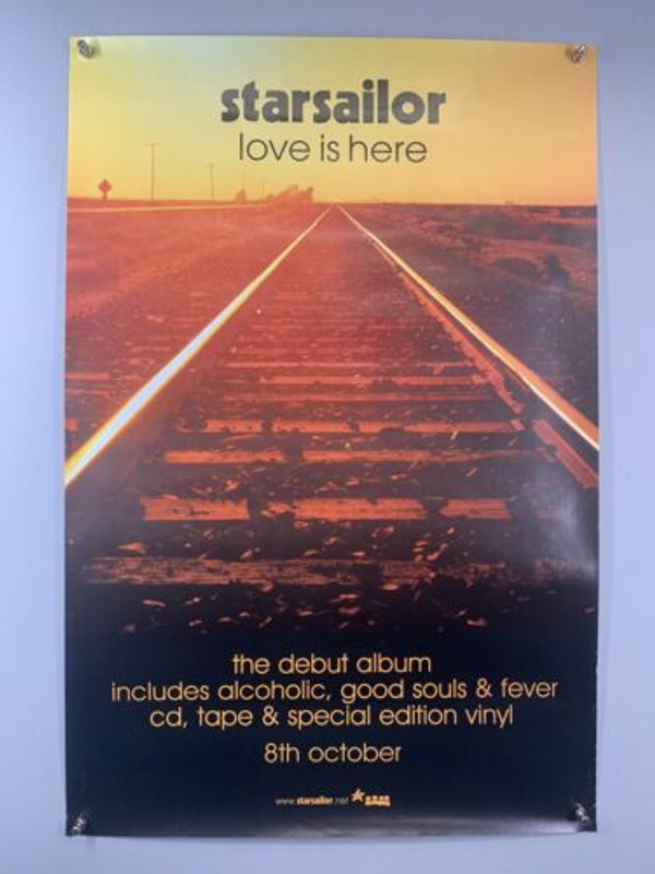 Starsailor Poster Original Chrysalis Records Debut Album Promo Love Is Here 2001 front