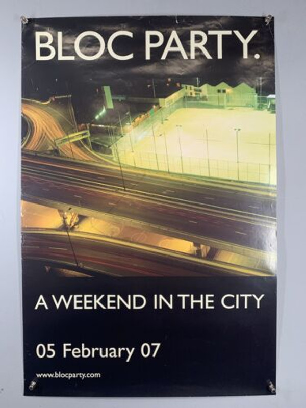Bloc Party Poster Original Wichita Recordings Promo A Weekend in the City 2007 Front