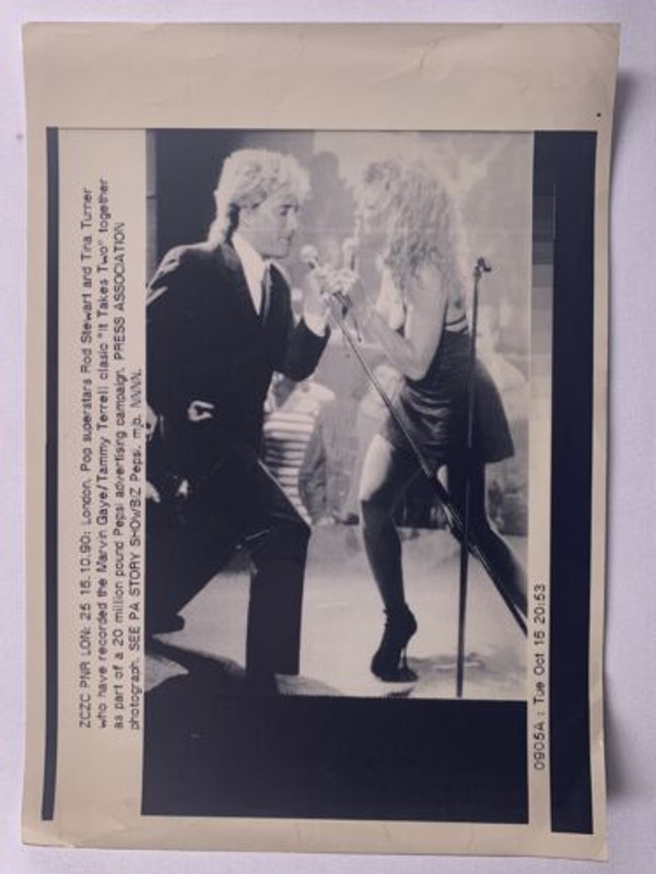 Tina Turner Rod Stewart Photo Original Press Association Promo It Takes Two 1990 front