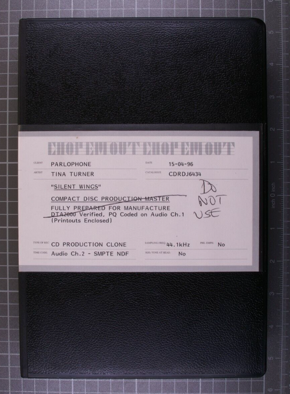 Tina Turner Master Tape Chop Em Out CD Production Original Silent Wings 1996 front