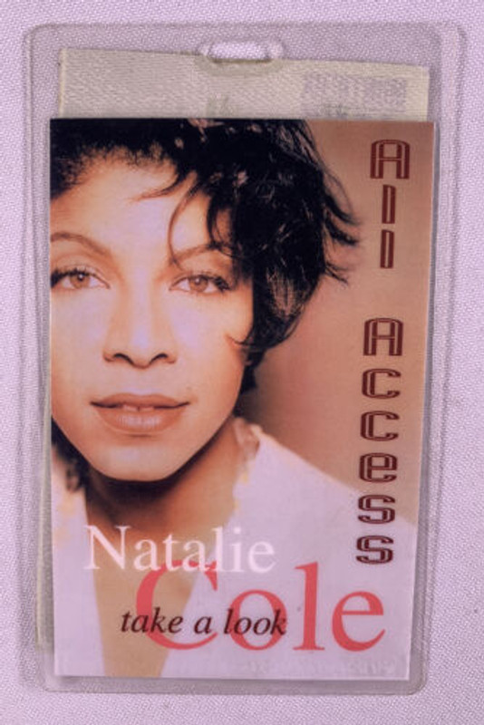 Natalie Cole Montreux Jazz Pass x 2 Original Backstage Montreux Festival 1994 pass 1 front
