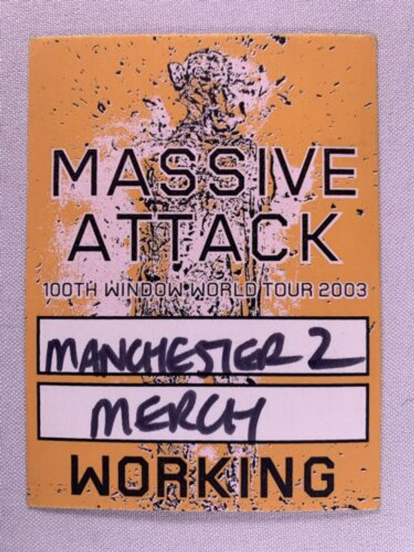 Massive Attack Pass Original Vintage Working 100th Window Tour Manchester 2003 front