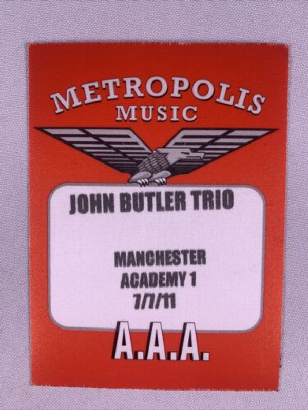 John Butler Trio Pass Ticket Original Academy 1 Manchester University July 2011 Front
