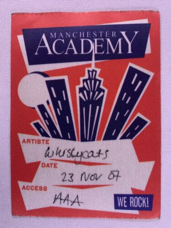 Whiskycats Pass Ticket Matthew Whitaker AAA Original Academy Manchester 2007 front