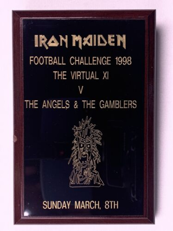 Iron Maiden Trophy Virtual XI vs The Angel & The Gamblers Football Game 1998 FRONT