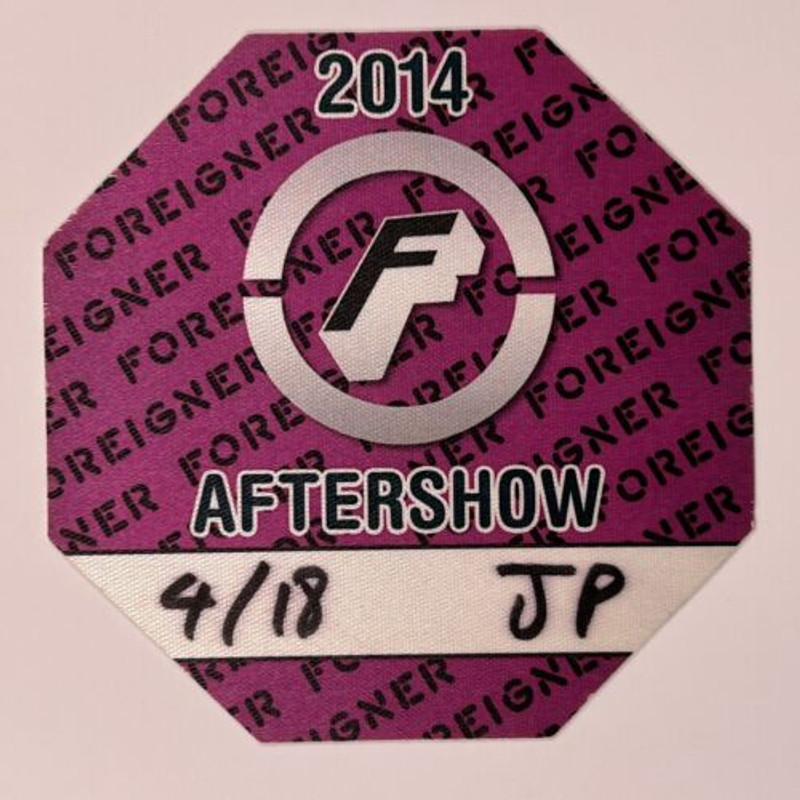 Foreigner Pass Ticket Original Soundtrack of Summer Tour Woodlands Texas 2014 front