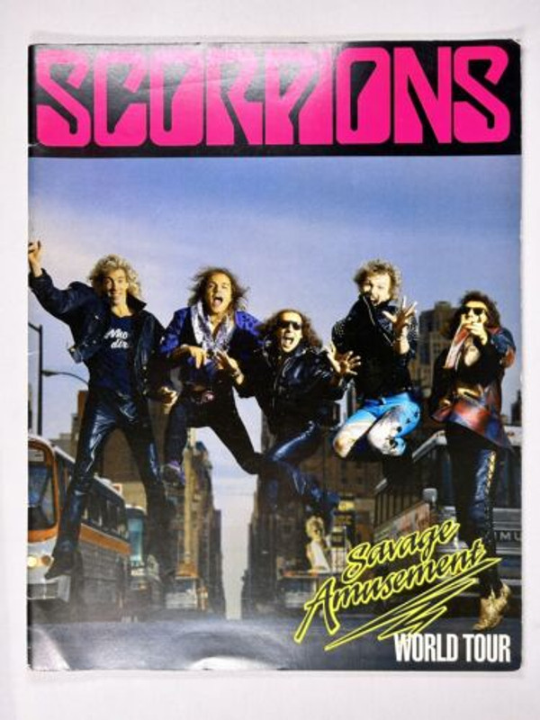 Scorpions Programme+ Flyer Original Vintage Savage Amusements World Tour 1988 Front